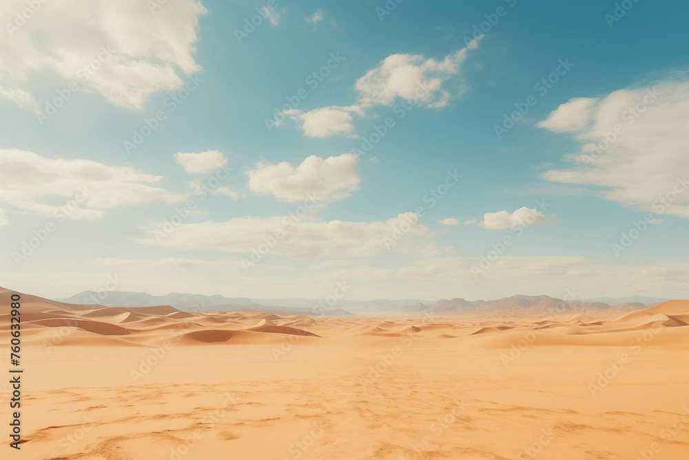 Hot and dry desert landscape.