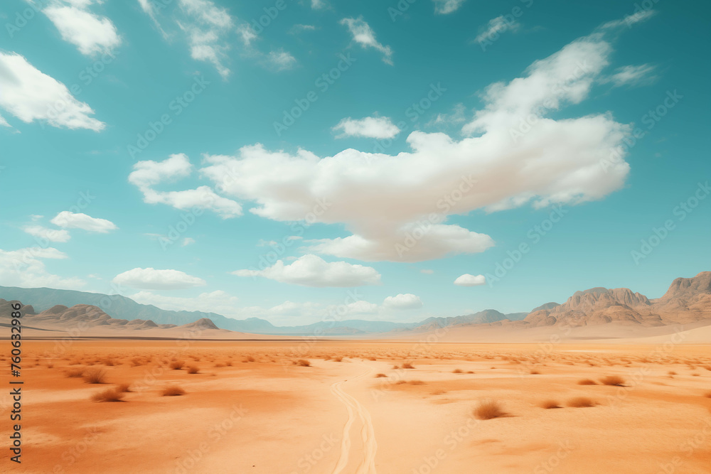 Hot and dry desert landscape.