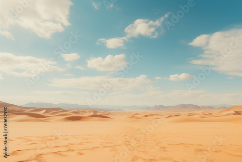 Hot and dry desert landscape.