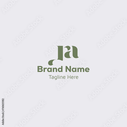 ra initial based unique logo