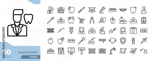 Dental Clinic Outline Icon photo