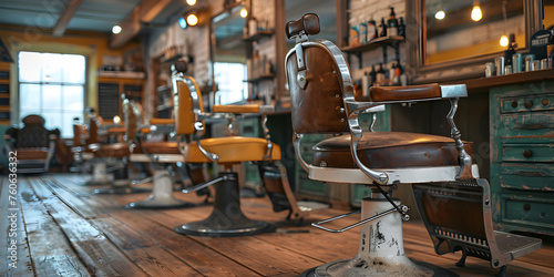 Barbershop Chair Images.Saloon Interior Images .Two classic leather barber chairs facing each other