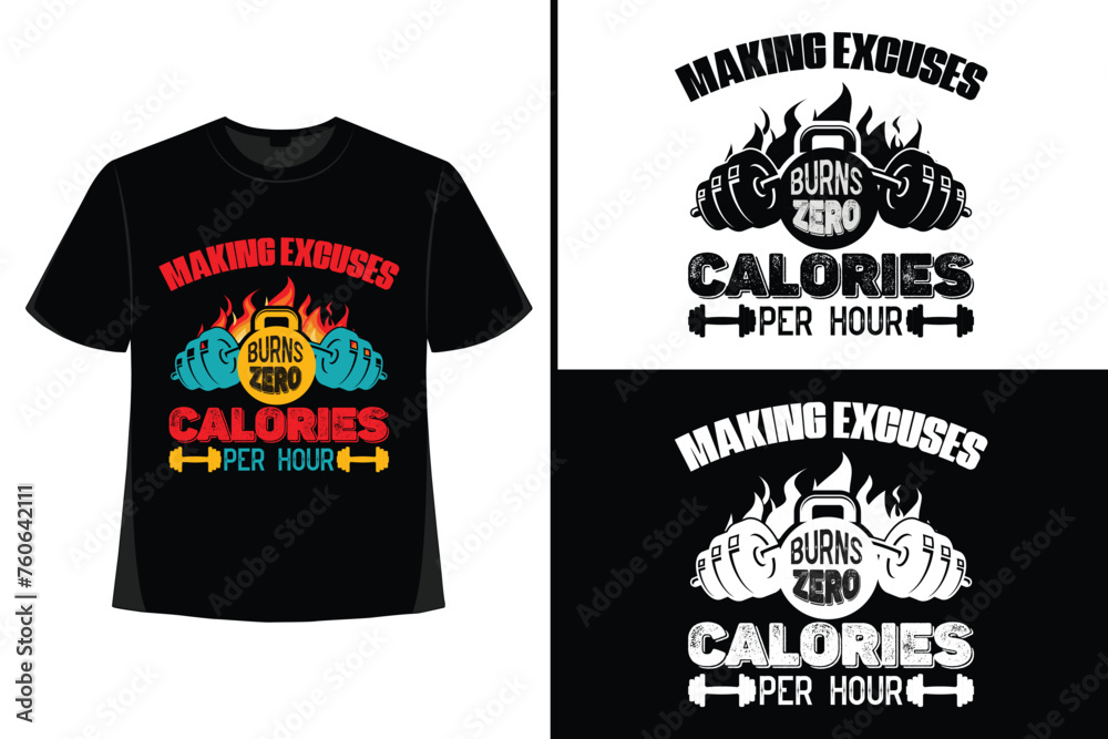Gym Workout T-shirt Design