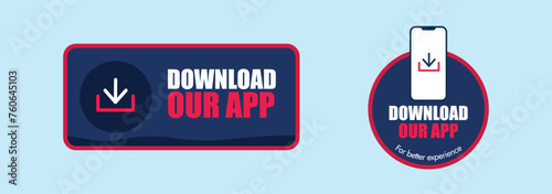 Download the app now. Download the app now labels, badges, tags, icons, stickers design in two different shapes with download button. For better experience download the app now. 