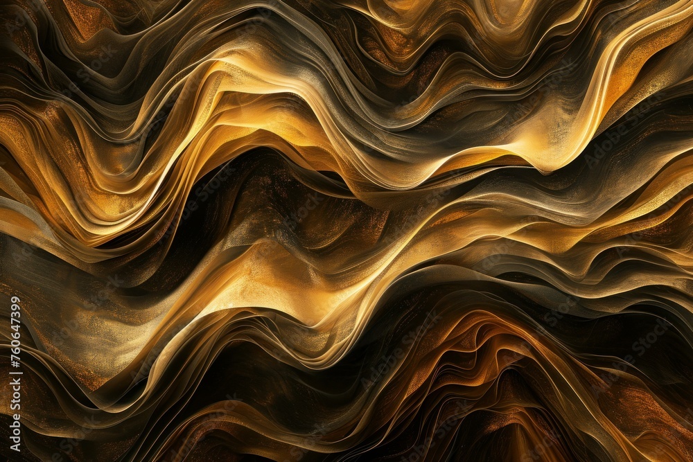 Fototapeta premium Radiant Abstract gold brown. Style motion dynamic. Generate Ai