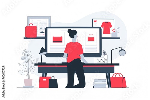 Online Shopping and E-commerce Concept