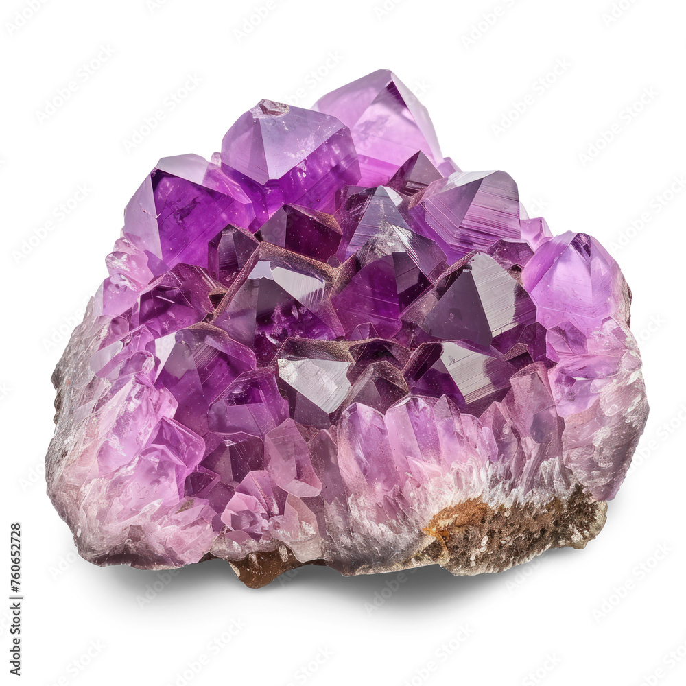 Amethyst Crystal Cluster with Shimmering Facets isolated on transparent background Amethyst Crystal Cluster with Shimmering Facets isolated on transparent background