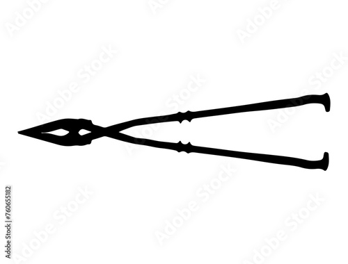 Post hole digger silhouette vector art