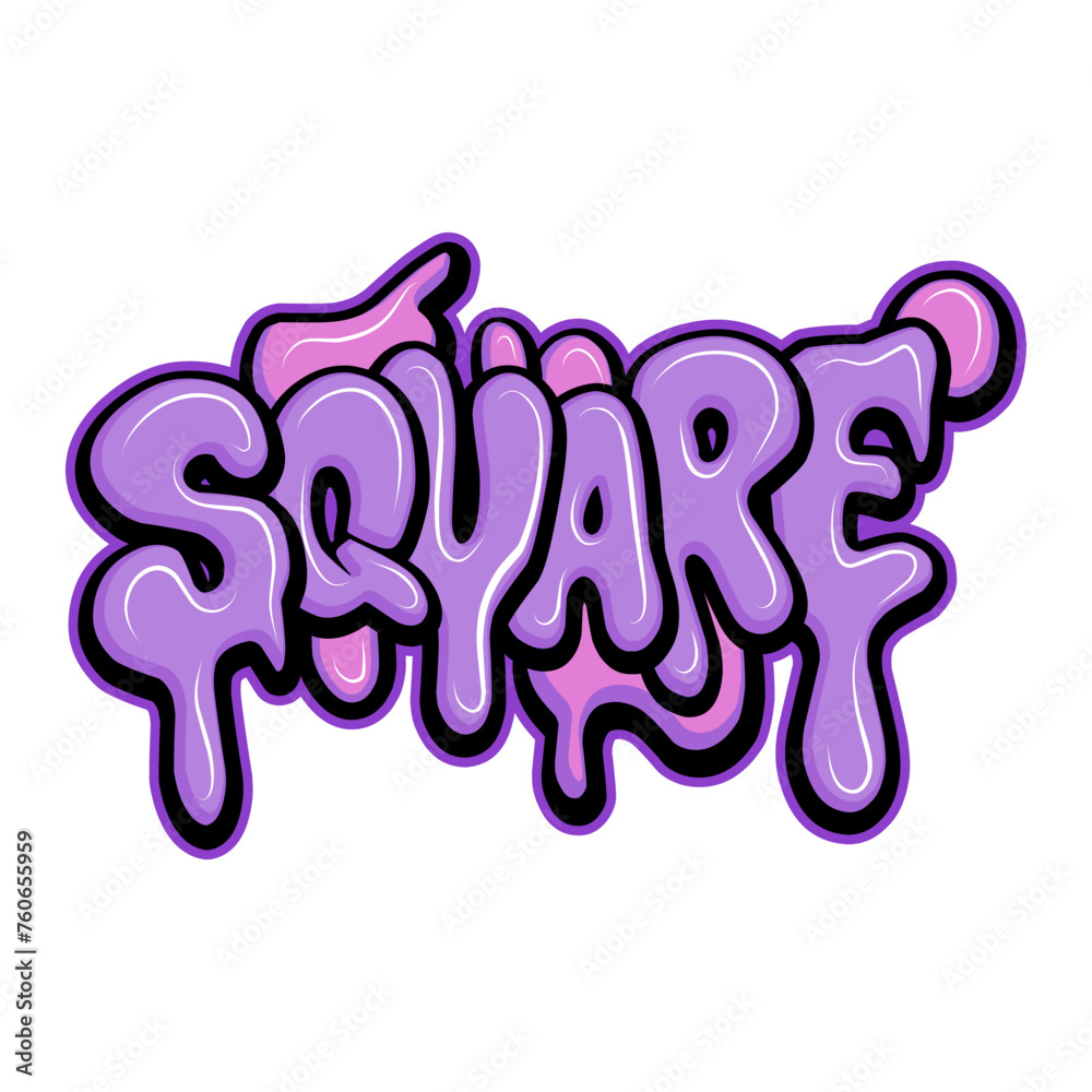 Naklejka premium graffiti lettering typography art illustration