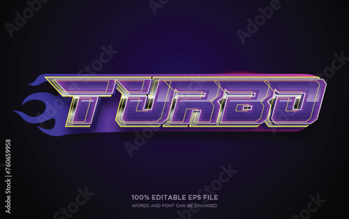 Turbo 3D editable text style effect	
