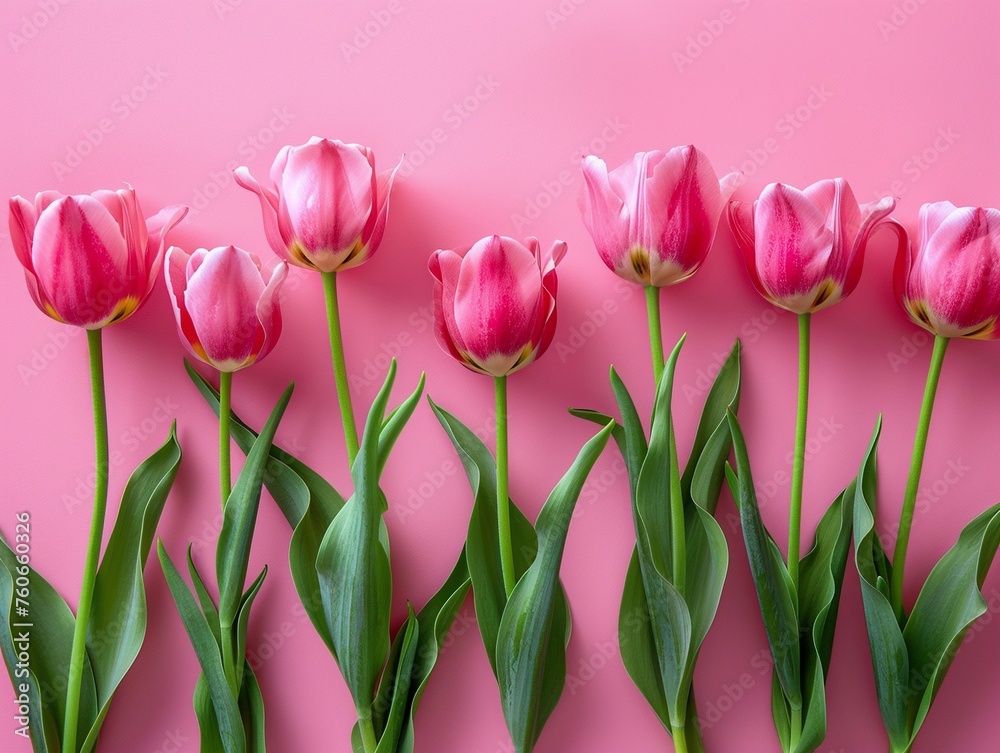 AI Generated Mother's day, Valentine's Day background concept with tulip flower, blank greeting card. AI Generated Mother's day, Valentine's Day background concept with tulip flower, blank greeting card.