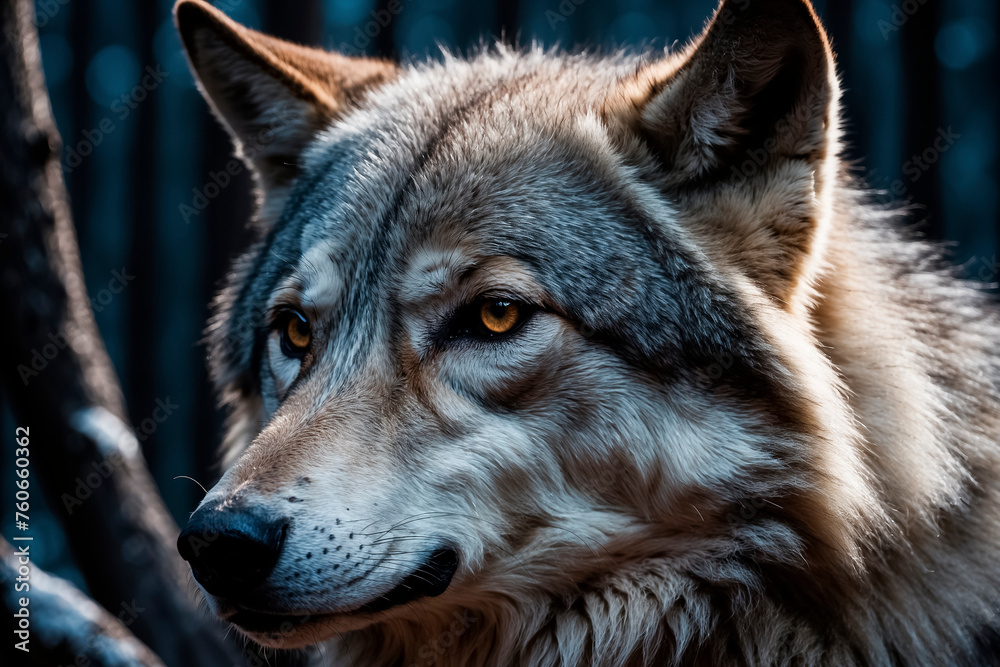 Fototapeta premium gray wolf portrait