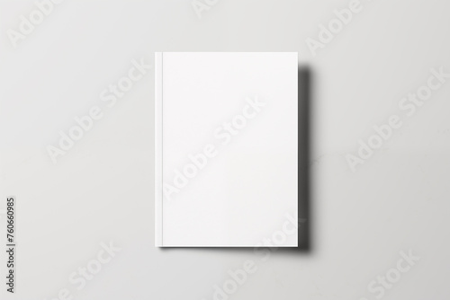 Blank empty A4 brochure or book, pad mockup on white background © prima91