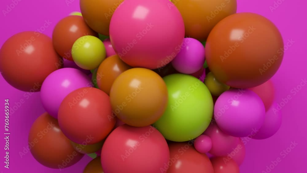 A cluster of glossy, colorful spheres in warm tones creates a cheerful 3D composition. A cluster of glossy, colorful spheres in warm tones creates a cheerful 3D composition.