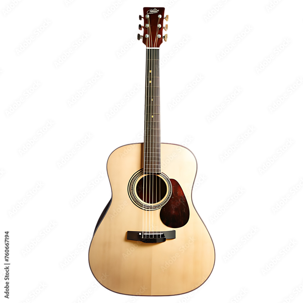 3d illustration guitar red color clipping path