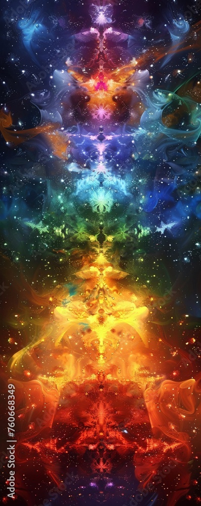 Visible auras, emotional spectrum, interconnected society Visible auras, emotional spectrum, interconnected society