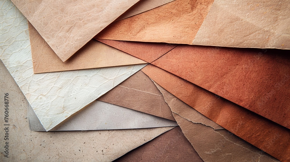 Different paper crumpled texture concept wallpaper background