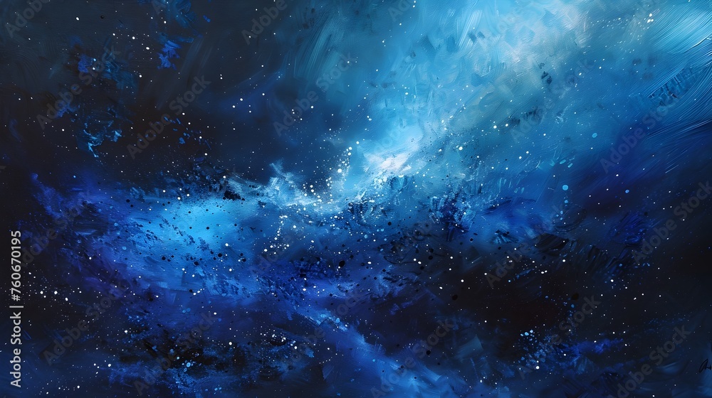 Deep Blue Cosmic Abstract Art: A Captivating of Space