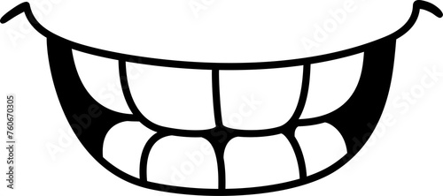 Photos Smiling mouth showing teeth, simple doodle drawing