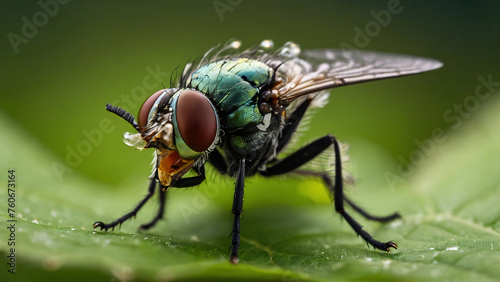 flies on nature background