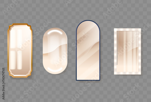 Home Mirrors, Oval, Rectangular And Arched Shapes, Interior Elements, Serve Functional And Aesthetic Purposes