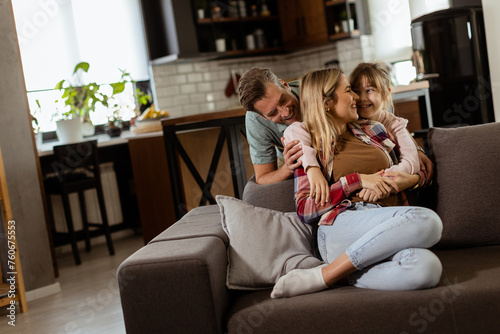 Cozy family bonding moment ...