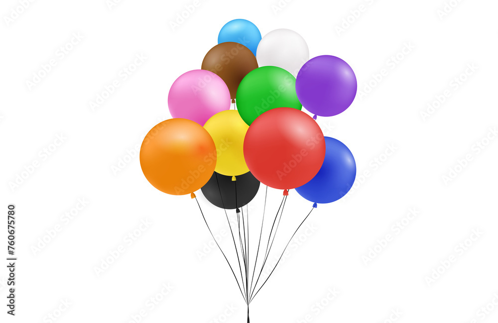 Pride balloons for decorate party event banner on transparent background Pride balloons for decorate party event banner on transparent background