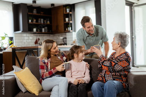 Joyous Family Celebrating G...