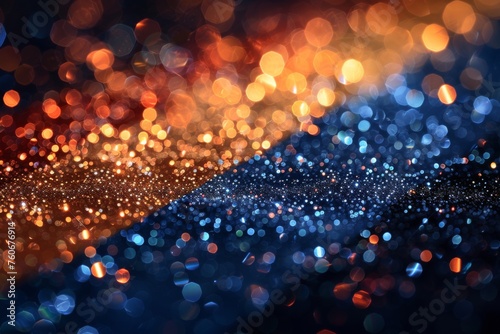 Netherlands or Holland background with dutch flag and colors in glitter and bokeh photo