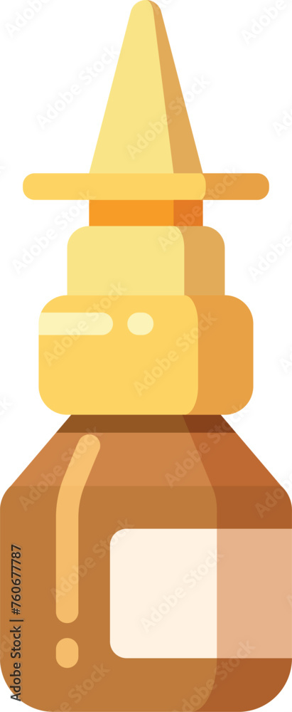 Nasal spray bottle. Medical treatment flat icon Nasal spray bottle. Medical treatment flat icon