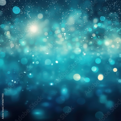 Cyan christmas background with background dots, in the style of cosmic landscape