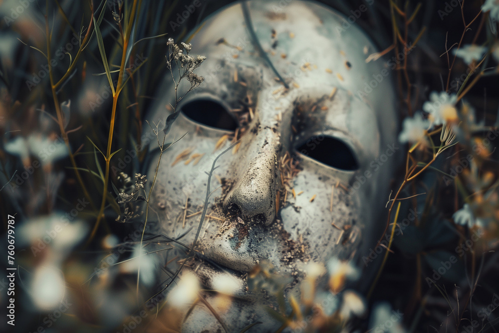 creepy abandonned mask
