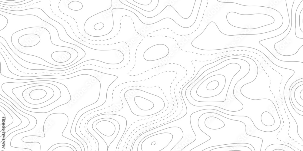 Topographic map patterns, topography line map. Vintage outdoors style. The black on white contours vector topography stylized height of the lines map. - obrazy, fototapety, plakaty 