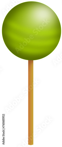 green fruit flavor candy cartoon illustration