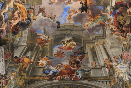 Принти на полотні Sant'Ignazio di Loyola Church Painted Ceiling Close Up in Rome, Italy