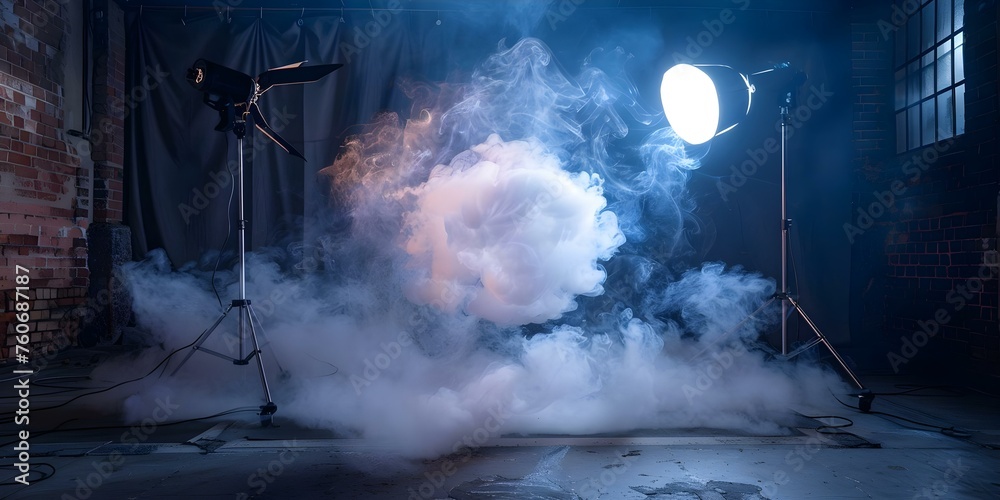 Enhance Your Photos with Realistic Smoky Atmosphere in Post-Production. Concept Photo Editing, Atmospheric Effects, Smoky Environment, Realistic Enhancements, Post-Production Techniques