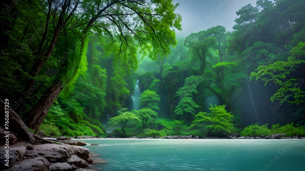 Waldwasserfall, abstrakter Hintergrund für Design 4. Waldwasserfall, abstrakter Hintergrund für Design 4.