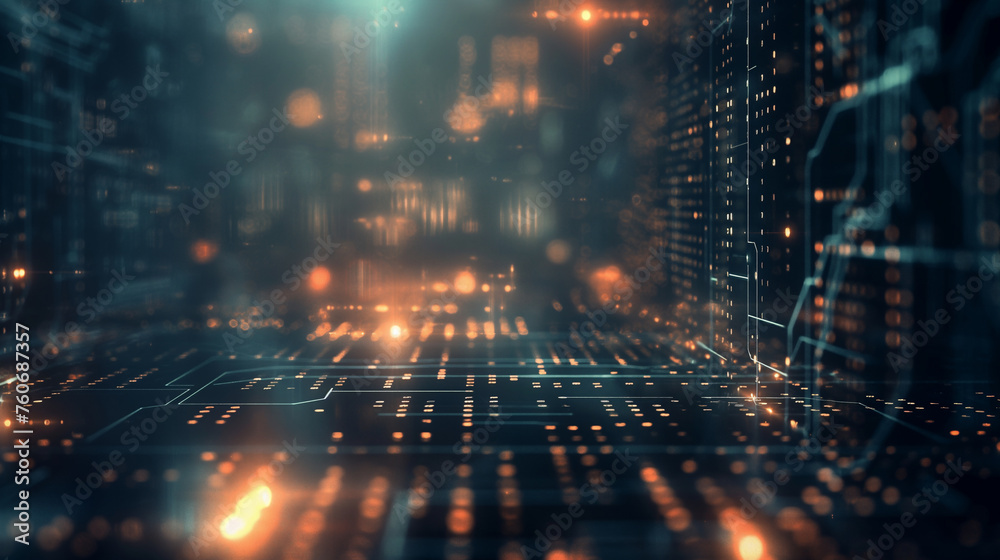 Obraz premium IT realm programming code digital space