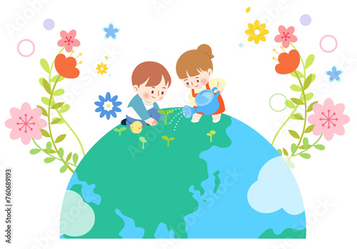 Arbor Day, Nature Conservation, Birds, Children, Environmental Protection, Nature, Earth, Flower, Humanity, Survival