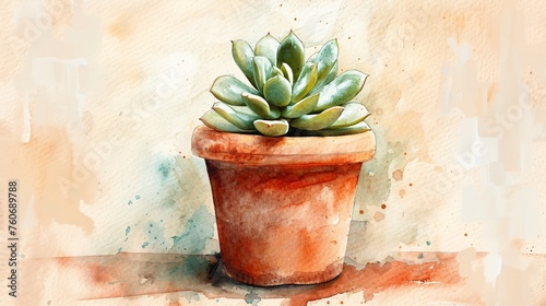 Crassula ovata Jade plant in a classic terracotta pot a symbol of growth