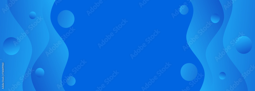 blue abstract banner background with liquid wave frame shape, modern, trendy vertical and horizontal banner design