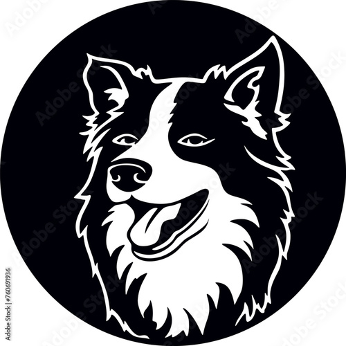 Shetland Sheepdog dog . Vector illustration ready for vinyl cutting.