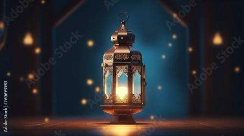 Arabic Lantern of Ramadan Celebration Background