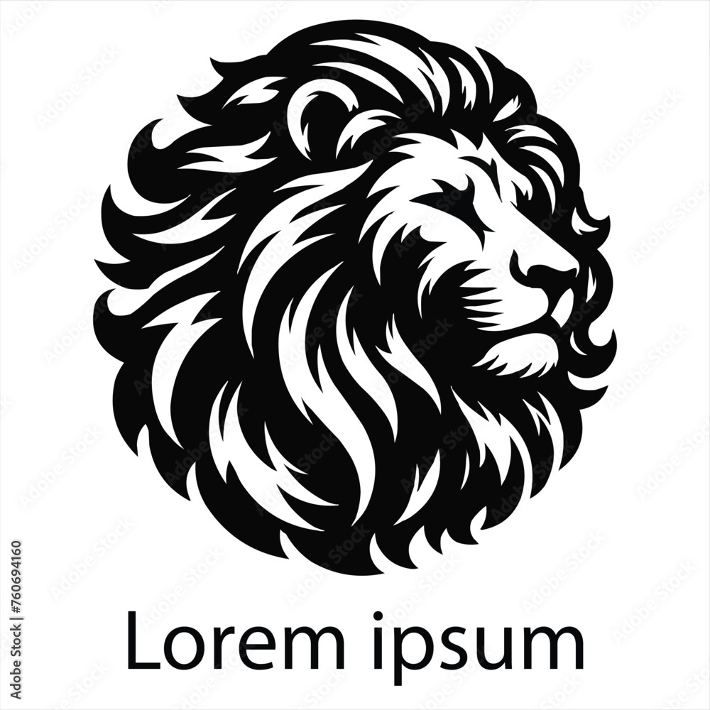 Fototapeta premium lion head vector