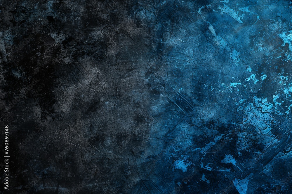 Grunge Background Texture in the Colors Black and Blue created with Generative AI Technology