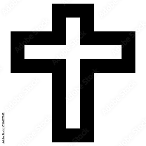 holy cross icon, simple vector design