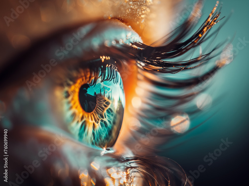 Close up macro of woman's eye © dkimages