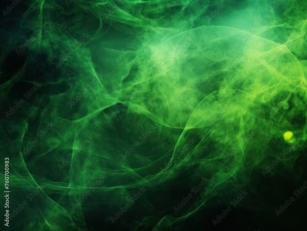 Green ghost web background image, in the style of cosmic graffiti