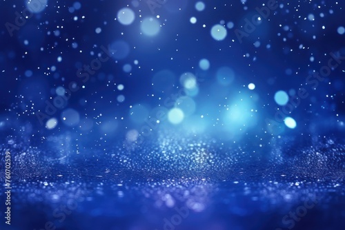 Indigo christmas background with background dots, in the style of cosmic landscape