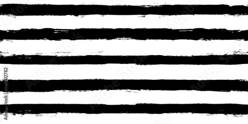 Vector striped pattern, grunge stripe seamless background, black and white brush strokes. grungy stripes, black paintbrush line backdrop